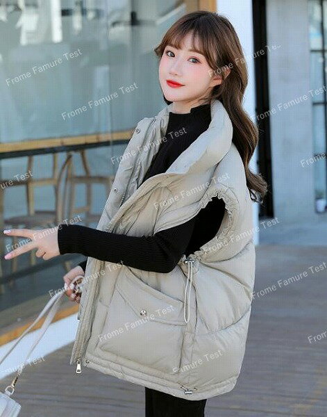 女士棉服 ベスト. 冬新作 ダウンジャケット レディース ダウンコート 厚手 防寒 防風