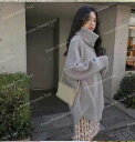 秋冬新ニット女性ニットセーターゆったりした上着、タートルネック毛スカート(4)