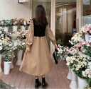 秋冬新作 ワンピース レディース 大きいサイズ ロング丈 長袖 着やせ 通勤