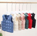 秋冬新品♪子供服♪キッズベスト♪ダウンベスト♪子供ベスト♪防寒♪厚み♪7色90-130