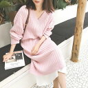 ニットワンピース レディース 秋冬 きれいめ ニットワンピース 長袖 チュニックワンピース