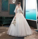 ブライズメイド/花嫁/二次会/プリンセスドレス/パーティードレス/ウエディングドレス/結婚式レースドレス