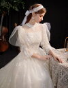 ブライズメイド/花嫁/二次会/プリンセスドレス/パーティードレス/ウエディングドレス/結婚式レースドレス