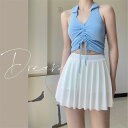 水着 レディース 体型カバー タンキニ 連体服 海水浴 潜水 韓国風 可愛い おしゃれ 大きいサイズ
