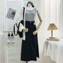 スプリット aラインスカート タイトスカート デニムスカート ミディアムスカート