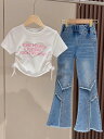新作★韓国風子供服★トップス+ズボン★セットアップ★2色★120cm~170cm