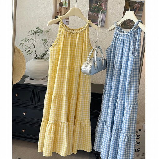 【QY】ワンピース☆レディース服 チェック柄 F 2色 【QY】ワンピース☆レディース服 チェック柄 F 2色
