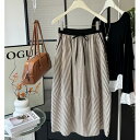 ★スカート★フリーサイズ 2色 ストライプ