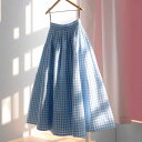 ファッション☆おしゃれ☆夏☆ロングスカート☆レディース服S〜XL チェック柄