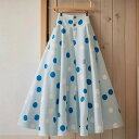 ファッション☆おしゃれ☆夏☆ロングスカート☆レディース服S〜XL 水玉