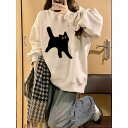 レディース・長袖・トレーナー・ワイド・ゆったり・カジュアル・トップス M~3XL 3色