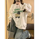 レディース・長袖・トレーナー・ワイド・ゆったり・カジュアル・トップス M〜3XL 3色