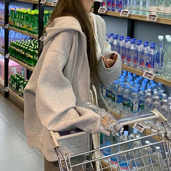 新作★♪パーカー★♪トップス★♪レディース★♪長袖★保温★2色♪M－2XL(4)