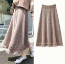 新作★ファッション★ハーフスカート★ニットスカート★レディース★♪秋冬款★♪3色