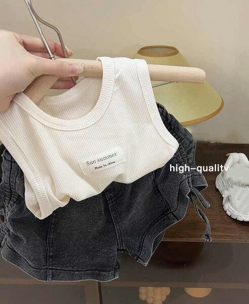 新作★♪子供服★♪セットアップ★♪キャミソール★♪ズボン♪♪ガールス向け★♪90－140cm