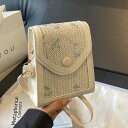 レディースバッグ・草編みバッグ・肩掛け 斜め掛けバッグ・ 2色