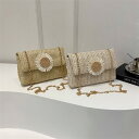レディースバッグ・草編みバッグ・肩掛け 斜め掛けバッグ・ 2色