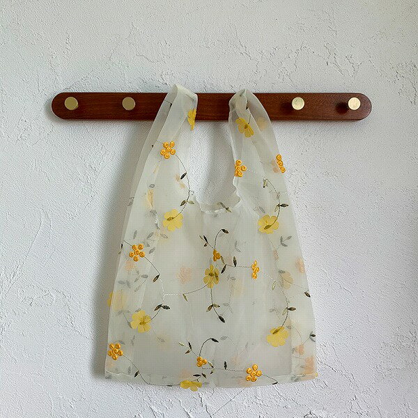 レディースバッグ・ショルダーバッグ・刺繍入りメッシュバッグ・トートバッグ