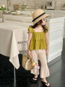 夏新作 女の子 キャミソール+ズボン 2点 セット 韓国版 かわいい 子供服 90~130cm