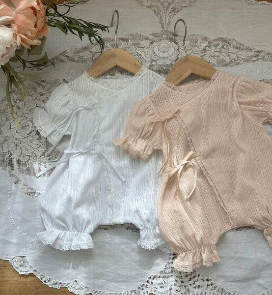 夏新作 韓国 かわいい 赤ん坊 夏服 無地 連体服 ロンパース 男女兼用 子供服