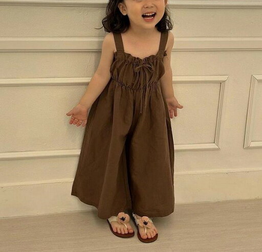 夏新作 韓国版 ins サロペット 女の子 夏服 キャミソールワイドパンツ 子供服 80~130cm 2色 夏新作 韓国版 ins サロペット 女の子 夏服 キャミソールワイドパンツ 子供服 80~130cm 2色