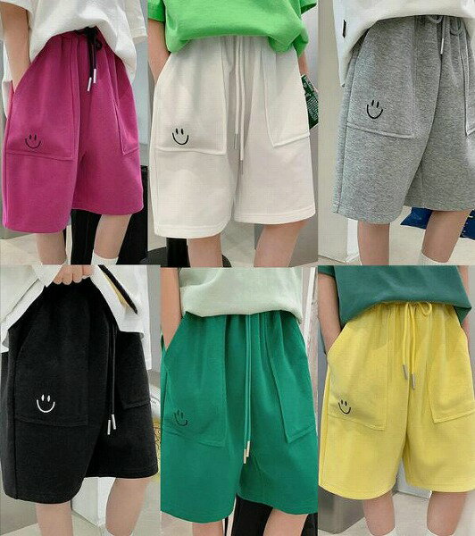 夏新作 半ズボン 男の子 ズボン 笑顔 夏服 3～8歳 男女兼用 ボトムス 子供服