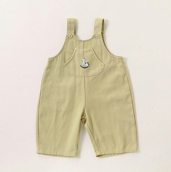 春新作 赤ん坊 洋風 かわいい 刺繍 綿 サロペット 男女兼用 子供服 73~110