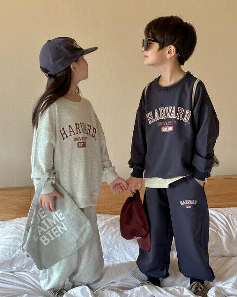 秋新作 アルファベット うんどう 上着+ズボン 2点 セット ファッション 男女兼用 子供服 90~140cm