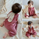秋冬新作 ins 赤ん坊 かわいい ウサギ匹 上着 サロペット セット 男女兼用 子供服