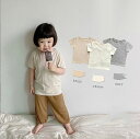 【夏新作】韓国風 子供服 ベビー服 キッズ 男女兼用 カジュアル 半袖Tシャツ