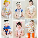 【夏新作】韓国風 子供服 ベビー服 男女兼用 夏服 薄い半袖三角ハーベスト 66-90cm