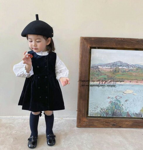 春秋新作 ワンピース 女の子 タンクトップ スカート セット ベルベット スカート シャツ 子供服 春秋新作 ワンピース 女の子 タンクトップ スカート セット ベルベット スカート シャツ 子供服