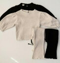 秋冬新作 ins ニット 快適 じゅんしょく Tシャツ 上着+ズボン 2点 セット 韓国版 男女兼用 子供服