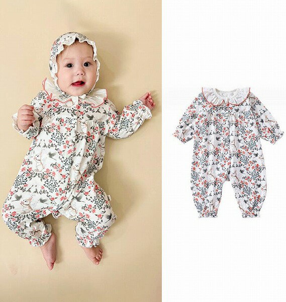 秋新作 韓国版 綿 赤ちゃん ins 洋風 連体服 男女兼用 ロンパース 子供服