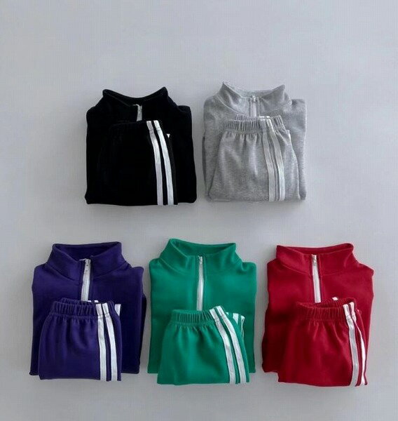 秋新作 ファッション ファスナー 上着 コート+ズボン 2点 セット 男女兼用 子供服