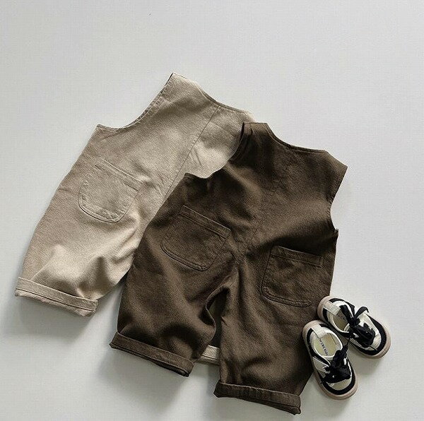 秋冬新作 サロペット 韓国版 カジュアル ズボン 無地 ファッション 連体服 男女兼用 子供服