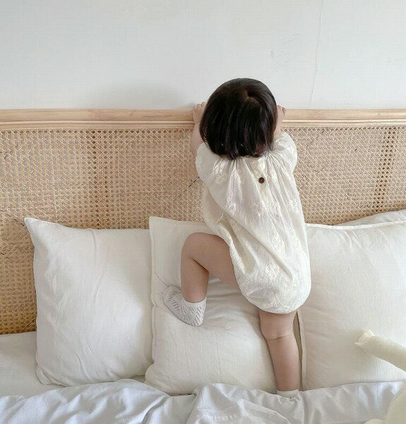 夏新作 韓国版 乳幼児 刺繍 女の子 薄い 綿 半袖 夏服 連体服 男女兼用 ロンパース 子供服