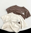 夏新作 かわいい ウサギ匹 半袖 Tシャツ 綿 上着 韓国版 上着 男女兼用 夏服 トップス 子供服