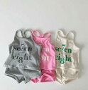 夏新作 夏服 韓国版 綿 キャミソール 上着+半ズボン 2点 セット 赤ちゃん 男女兼用 子供服