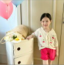 【夏】 新作 韓国風 ins 子供服 ニット アイスカーディガンさくらんぼ 薄手半袖 90-140CM