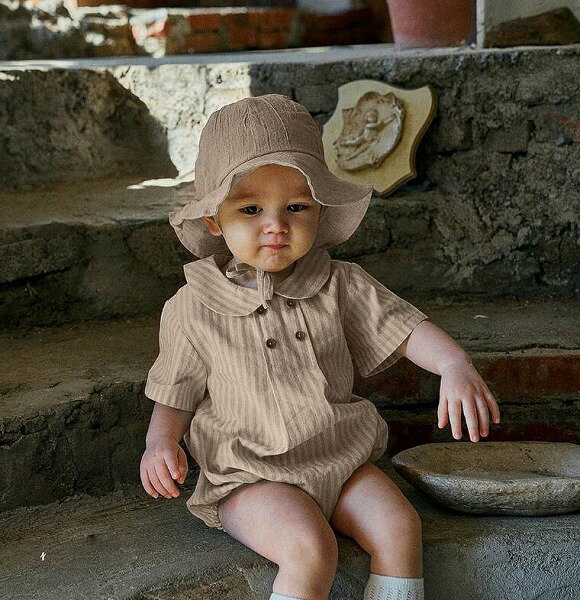 夏新作 赤ん坊 夏服 アカデミック 半袖 連体服 男女兼用 ロンパース 子供服 2色