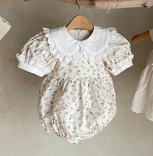 夏新作 連体服 INS 乳幼児 洋風 レース 花 半袖 女の子 プリンセス ロンパース 子供服 夏新作 連体服 INS 乳幼児 洋風 レース 花 半袖 女の子 プリンセス ロンパース 子供服