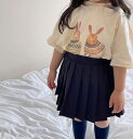 夏新作 半袖 韓国版 ウサギ匹 花 Tシャツ 赤ちゃん 上着 男女兼用 トップス 子供服