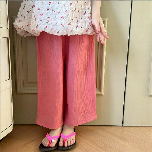 【夏新作】韓国風子供服 ベビー服 キッズ 男女兼用 おしゃれ 薄手 純色 長ズボン