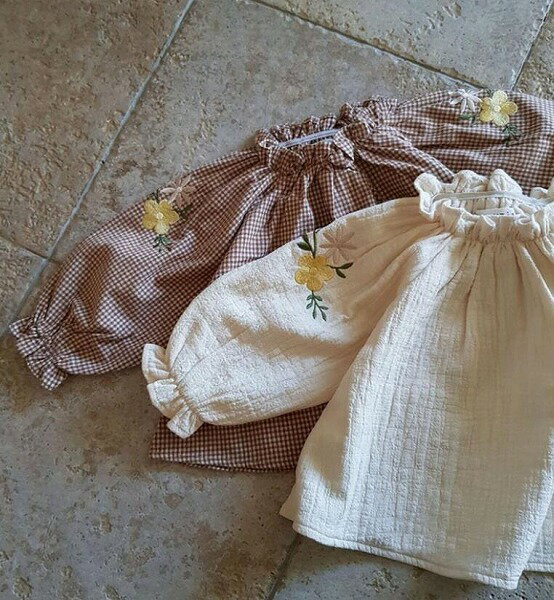 春新作 韓国版 ins 赤ん坊 刺繍 綿 快適 ゆとりが シャツ 子供服