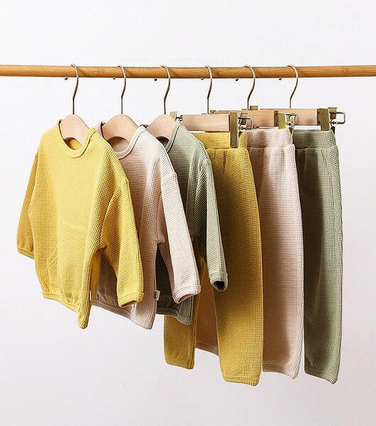 秋新作 Tシャツ 長袖+ズボン 2つ セット 男女兼用 子供服 じゅんしょく ポケット