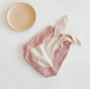 秋冬新作 連体服 ins 女の子 乳幼児 ウサギ耳 ニット 毛糸 サロペット 春秋 子供服