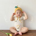 夏新作 韓国子供服 INS 夏服 チューリップ 連体衣+ぼうし