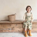 夏新作 韓国子供服 INS 夏服 人気 文芸風 サロペット 水洗棉 五分ズボン ショートパンツ 2色