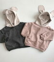 秋冬新作 韓 男 女 帽子のシャツ ウサギの耳 かわいい Tシャツ 上着 防寒 裹起毛 子供服 人気